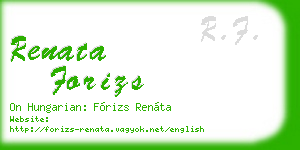 renata forizs business card