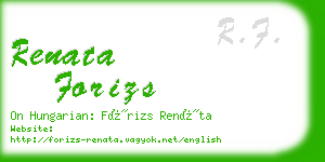 renata forizs business card